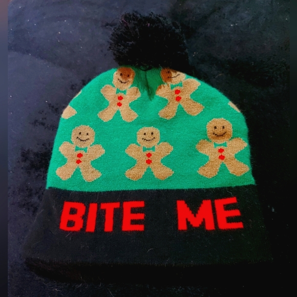 2/$35 NWOT Adult/Youth Winter hat "Bite Me" - Picture 1 of 2